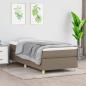 Preview: ARDEBO.de - Boxspringbett mit Matratze Taupe 100x200 cm Stoff