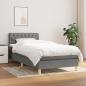 Preview: ARDEBO.de - Boxspringbett mit Matratze Dunkelgrau 80x200 cm Stoff