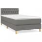 Preview: Boxspringbett mit Matratze Dunkelgrau 80x200 cm Stoff