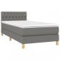 Preview: Boxspringbett mit Matratze Dunkelgrau 80x200 cm Stoff