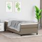 Preview: ARDEBO.de - Boxspringbett mit Matratze Taupe 100x200 cm Stoff