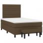 Preview: Boxspringbett mit Matratze Dunkelbraun 120x200 cm Stoff