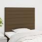 Preview: ARDEBO.de - Kopfteile 2 Stk. Dunkelbraun 100x5x78/88 cm Stoff