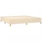 Preview: Boxspringbett mit Matratze Creme 200x200 cm Stoff