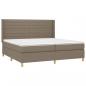 Preview: Boxspringbett mit Matratze & LED Taupe 200x200 cm Stoff