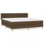 Preview: Boxspringbett mit Matratze Dunkelbraun 160x200 cm Stoff