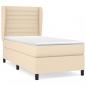 Preview: Boxspringbett mit Matratze Creme 90x200 cm Stoff