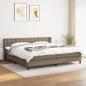 Preview: ARDEBO.de - Boxspringbett mit Matratze Taupe 200x200 cm Stoff