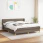 Preview: ARDEBO.de - Boxspringbett mit Matratze Taupe 200x200 cm Stoff