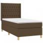 Preview: Boxspringbett mit Matratze Dunkelbraun 90x200 cm Stoff