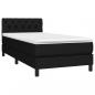 Preview: Boxspringbett mit Matratze & LED Schwarz 80x200 cm Stoff