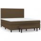 Preview: Boxspringbett mit Matratze Dunkelbraun 180x200 cm Stoff