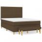 Preview: Boxspringbett mit Matratze Dunkelbraun 140x190 cm Stoff