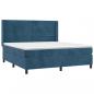 Preview: Boxspringbett mit Matratze & LED Dunkelblau 160x200 cm Samt