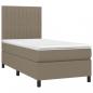 Preview: Boxspringbett mit Matratze Taupe 100x200 cm Stoff