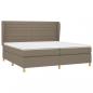 Preview: Boxspringbett mit Matratze Taupe 200x200 cm Stoff