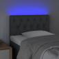 Preview: LED Kopfteil Hellgrau 80x7x78/88 cm Stoff