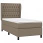 Preview: Boxspringbett mit Matratze Taupe 100x200 cm Stoff