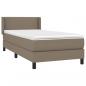 Preview: Boxspringbett mit Matratze Taupe 100x200 cm Stoff