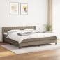 Preview: ARDEBO.de - Boxspringbett mit Matratze Taupe 200x200 cm Stoff