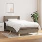 Preview: ARDEBO.de - Boxspringbett mit Matratze Taupe 100x200 cm Stoff