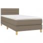 Preview: Boxspringbett mit Matratze & LED Taupe 100x200 cm Stoff