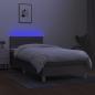 Preview: Boxspringbett mit Matratze & LED Taupe 100x200 cm Stoff