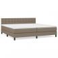 Preview: Boxspringbett mit Matratze Taupe 200x200 cm Stoff