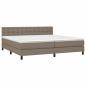 Preview: Boxspringbett mit Matratze Taupe 200x200 cm Stoff