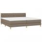 Preview: Boxspringbett mit Matratze Taupe 200x200 cm Stoff