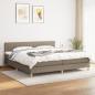 Preview: ARDEBO.de - Boxspringbett mit Matratze Taupe 200x200 cm Stoff