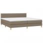 Preview: Boxspringbett mit Matratze Taupe 200x200 cm Stoff