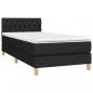 Preview: Boxspringbett mit Matratze Schwarz 80x200 cm Stoff