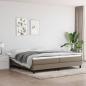 Preview: ARDEBO.de - Boxspringbett mit Matratze Taupe 200x200 cm Stoff