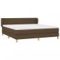 Preview: Boxspringbett mit Matratze Dunkelbraun 180x200 cm Stoff