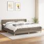 Preview: ARDEBO.de - Boxspringbett mit Matratze Taupe 200x200 cm Stoff