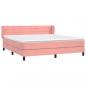 Preview: Boxspringbett mit Matratze Rosa 160x200 cm Samt