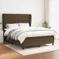 Preview: ARDEBO.de - Boxspringbett mit Matratze Dunkelbraun 140x200 cm Stoff