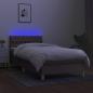 Preview: Boxspringbett mit Matratze & LED Taupe 100x200 cm Stoff 