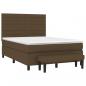 Preview: Boxspringbett mit Matratze Dunkelbraun 140x190 cm Stoff