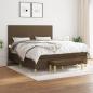 Preview: ARDEBO.de - Boxspringbett mit Matratze Dunkelbraun 180x200 cm Stoff