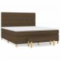 Preview: Boxspringbett mit Matratze Dunkelbraun 180x200 cm Stoff