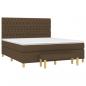 Preview: Boxspringbett mit Matratze Dunkelbraun 180x200 cm Stoff