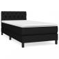 Preview: Boxspringbett mit Matratze Schwarz 80x200 cm Stoff