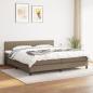 Preview: ARDEBO.de - Boxspringbett mit Matratze Taupe 200x200 cm Stoff