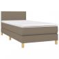 Preview: Boxspringbett mit Matratze Taupe 100x200 cm Stoff