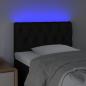 Preview: LED Kopfteil Schwarz 80x7x78/88 cm Stoff