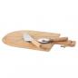 Preview: ARDEBO.de - Excellent Houseware 3-tlg. Pizza-Schneidebrett Set 43x30 cm Bambus