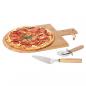 Preview: Excellent Houseware 3-tlg. Pizza-Schneidebrett Set 43x30 cm Bambus