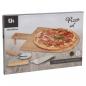 Preview: Excellent Houseware 3-tlg. Pizza-Schneidebrett Set 43x30 cm Bambus